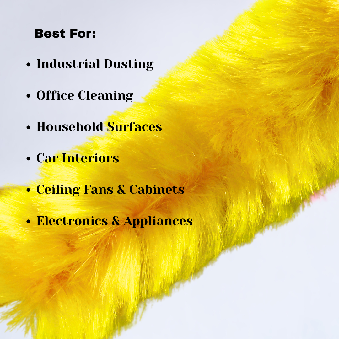 KWEL Statistic Feather Duster for Easy Cleaning Suitable for Office/Car/Home and More (Multicolor - Pack of 1)