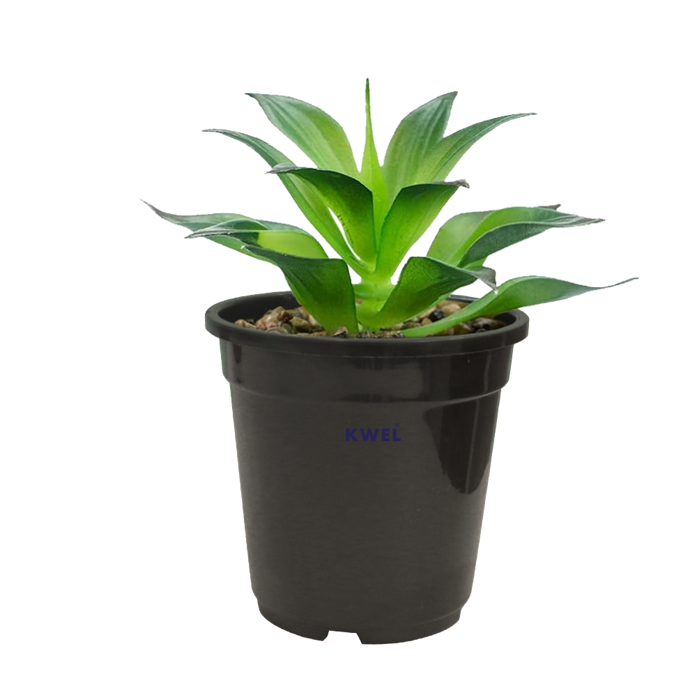 KWEL N Pot for Home Garden | Planters for Outdoor Balcony and Nursery | Flower Planting Pots Size 6" Black Color