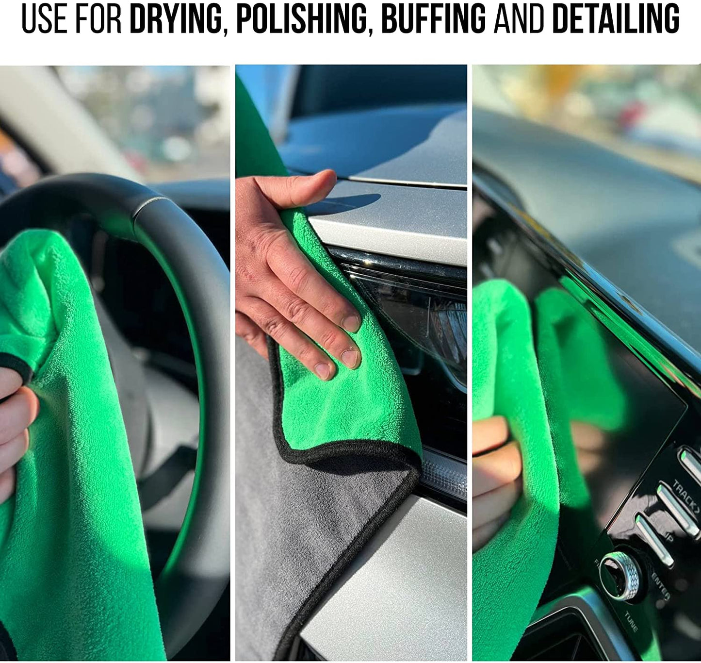 KWEL Microfiber Cleaning Cloths for Face Towel Soft Napkin 40x40cms 600GSM Multicolor.