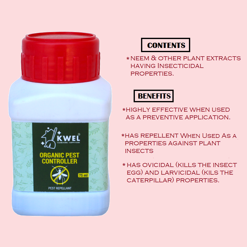 KWEL Complete Plant Nutrient Contains Essential Plant nutrients 75ml with Organic Pest Controller, Natural Bug Repellent for Aphids 75ml (Pack of 1)