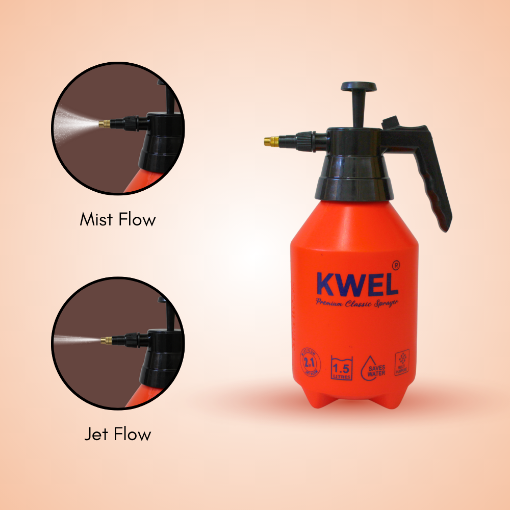 KWEL Classic Premium Garden Sprayer (1.5 Litre)- (Orange) pack of 1