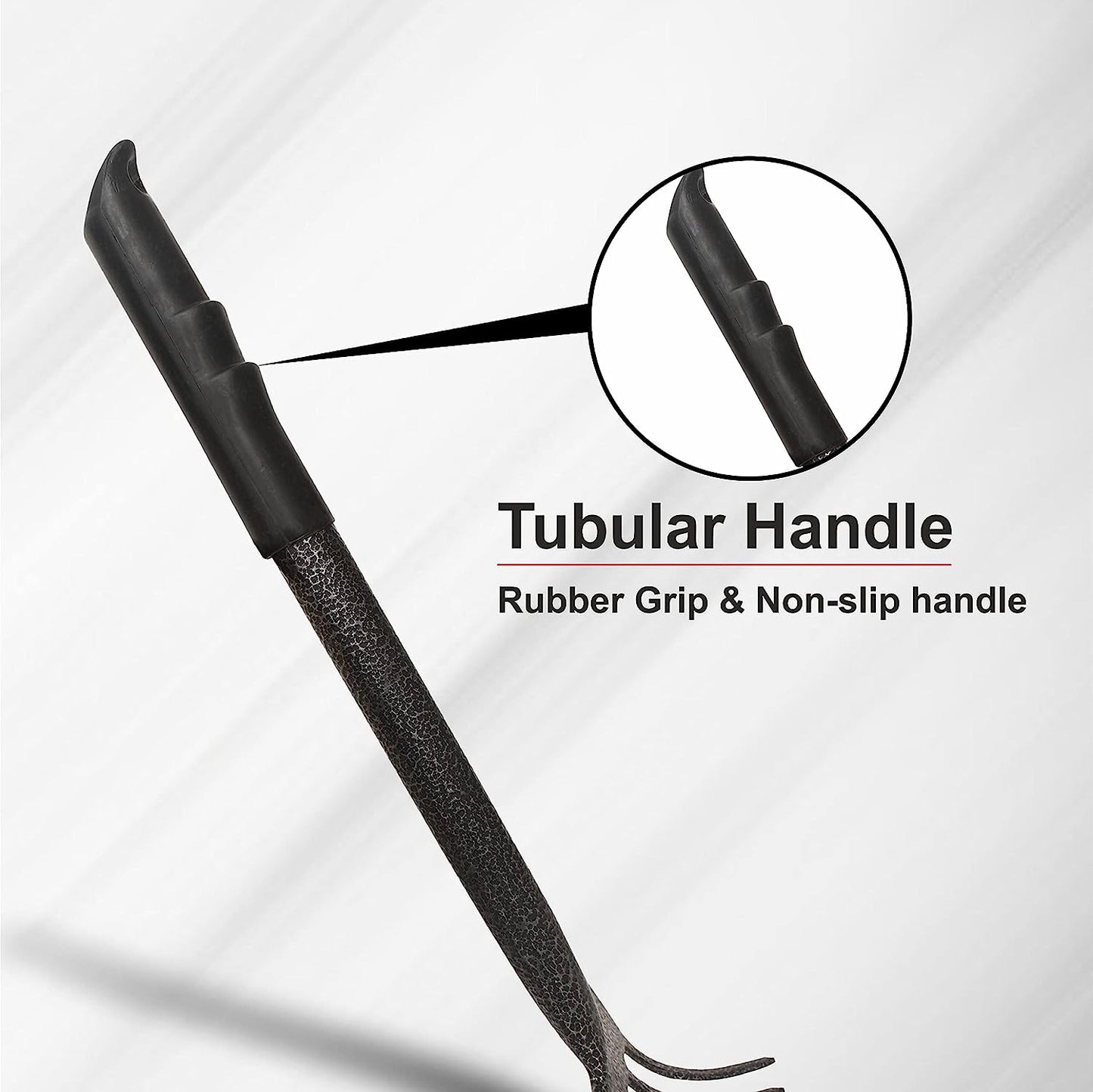 KWEL - Garden 6 Teeth Rake for Quick Clean Up of Lawn and Yard, Garden Leaf Rake
