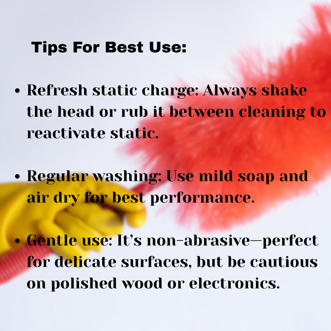 KWEL Statistic Feather Duster for Easy Cleaning Suitable for Office/Car/Home and More (Multicolor - Pack of 1)