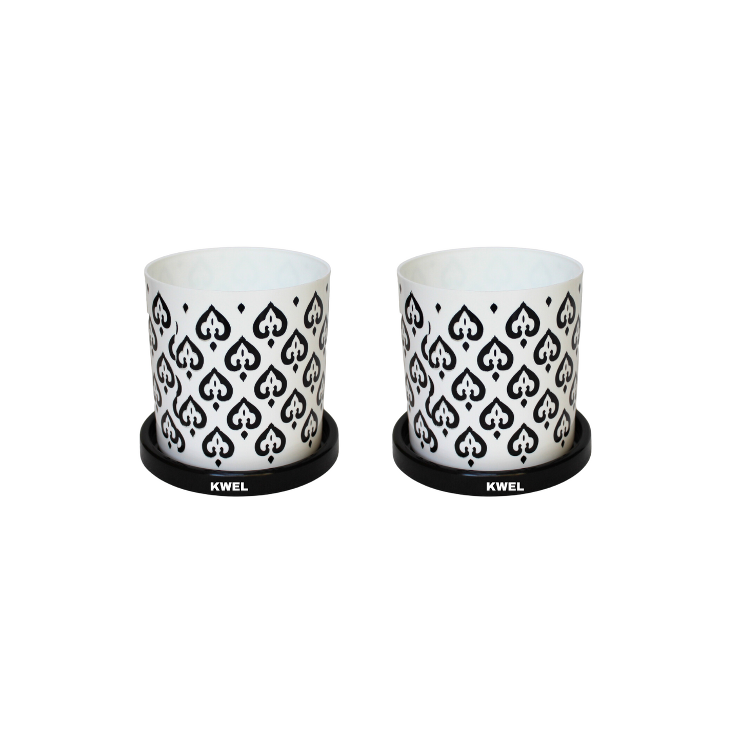 KWEL Plastic Pristine Flower Pot for Gardening, Indoor/Outdoor Planter Pot (5Inch | Pack of 2)