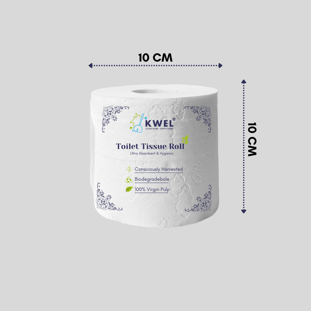 KWEL Soft Tissue Paper Ultra Absorbent, Hygienic & Gentle Touch Ideal for Homes, Offices, Hotels & Restrooms (Pack of 6)