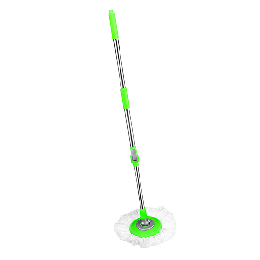 KWEL 180° Rotating Mop Stick – Without Bucket with Removable Microfiber Refill & Extendable Handle Rod Compatible, Durable & Ideal for Effortless Mopping (Multicolor - Pack of 1)