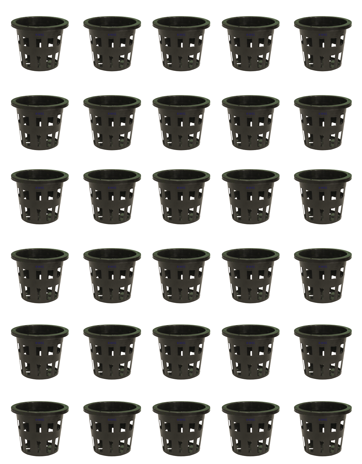 KWEL 4 Inch Net Pot Hydroponic/Aquaponic/Plant Sapling Pot Black (Pack of 30)