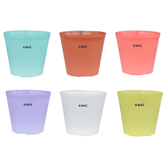 KWEL N Pot for Home Garden | Planters for Outdoor Balcony and Nursery | Flower Planting Pots Multicolor (Pack of 6)