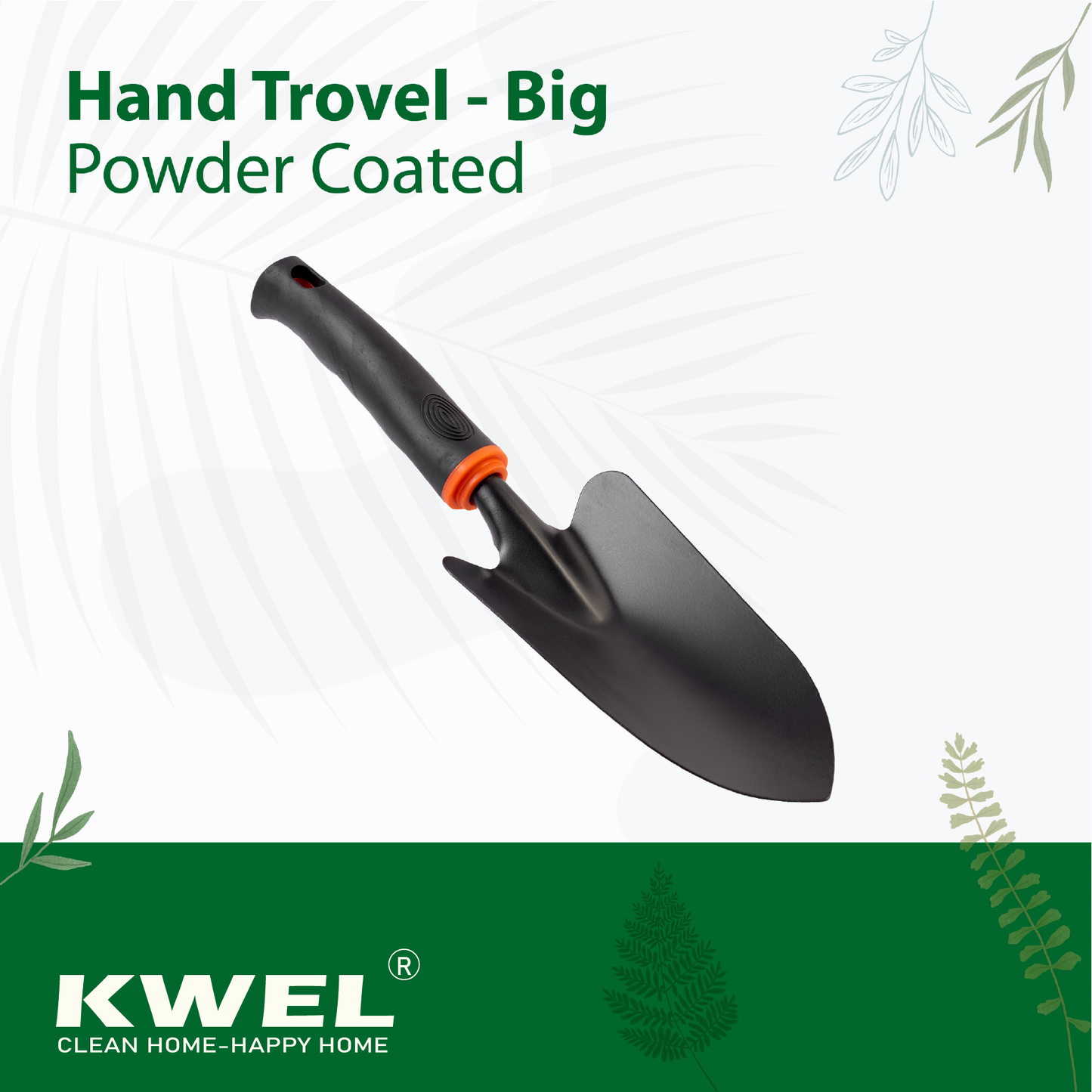 KWEL Garden Tools for Home Gardening, Trowel big, Cultivator, Metal Heads and Ergonomic Handles, Tools Kit Set (Multi)