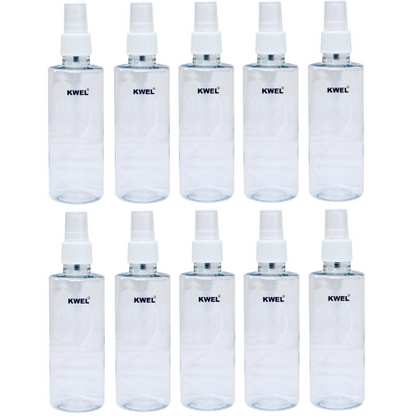 KWEL 100ml Refillable Spray Bottle With Dust Cap- pack of 10