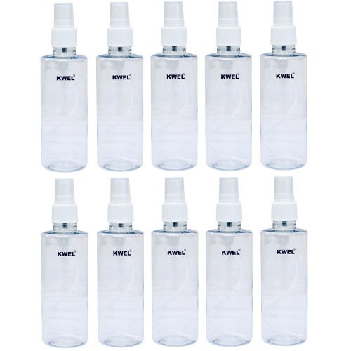 KWEL 100ml Refillable Spray Bottle With Dust Cap- pack of 10