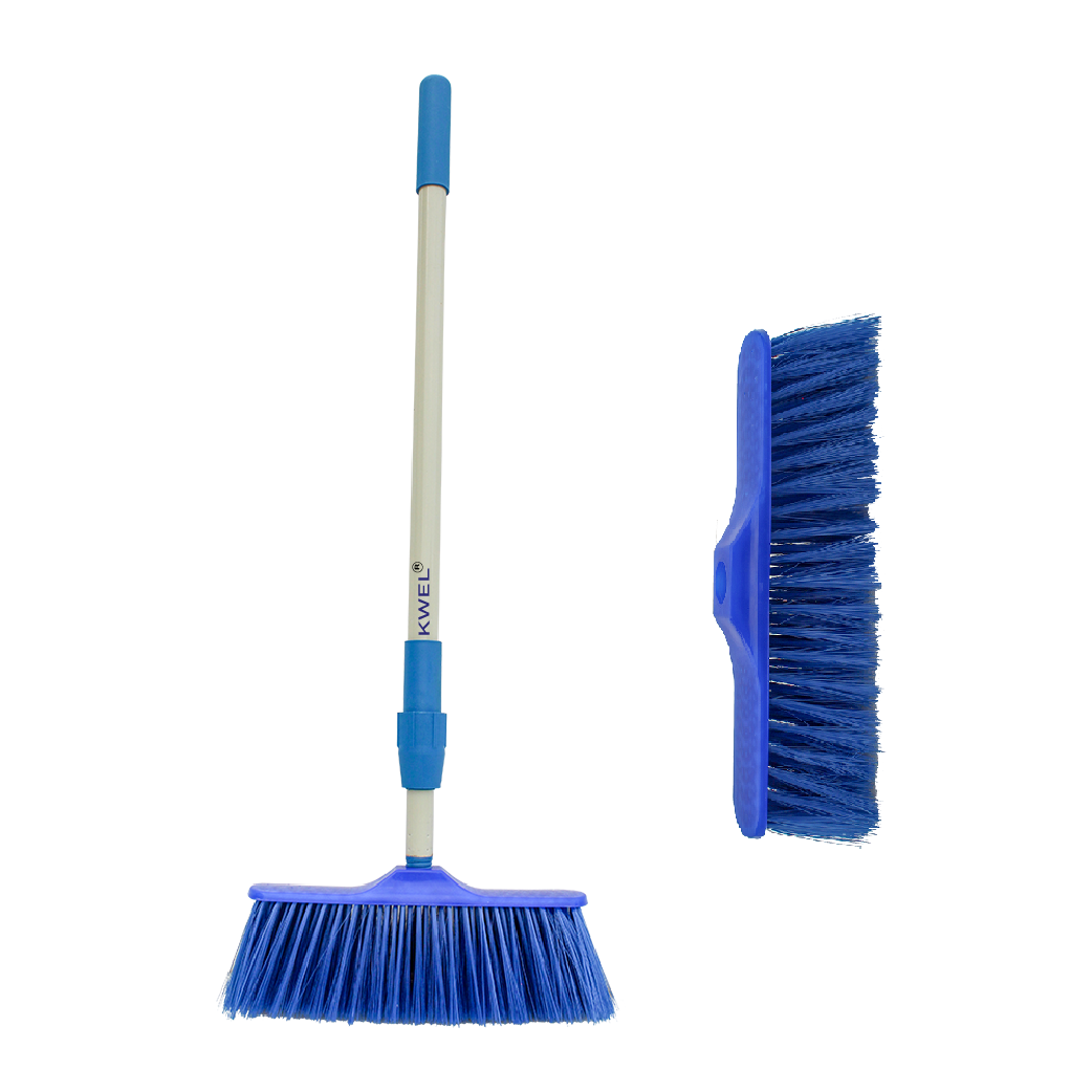 KWEL Heavy Duty Cleaning Soft Brush, with Telescopic Extendable Handle and Extra Head only 1