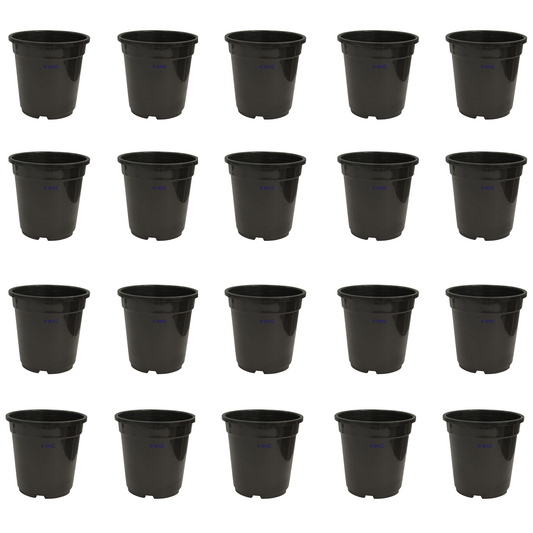 KWEL N Pot for Home Garden | Planters for Outdoor Balcony and Nursery | Flower Planting Pots Size 3.5" Black Color (Pack of 20)