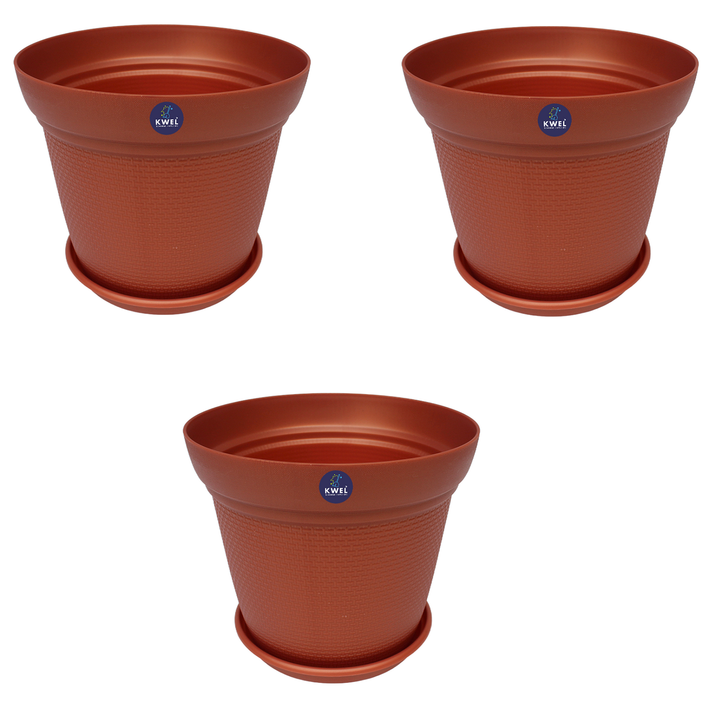 KWEL Aura Planter 8" Pots for Indoor & Outdoor Plants, Home, Office Décor, Color Terracotta.