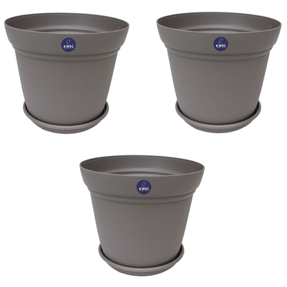 KWEL Aura Planter 8" Pots for Indoor & Outdoor Plants, Home, Office Décor, Color Vintage Khaki