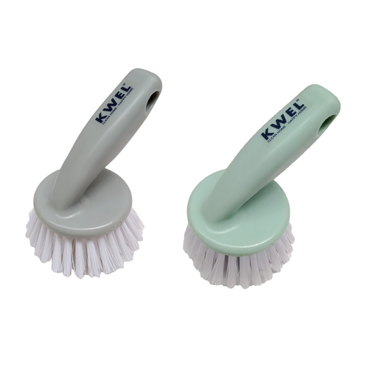 KWEL Multipurpose Cleaning Brush| Sink, Wash Basin Cleaning Brush with Plastic Handle/Nylon Brush| (Pack of 2)