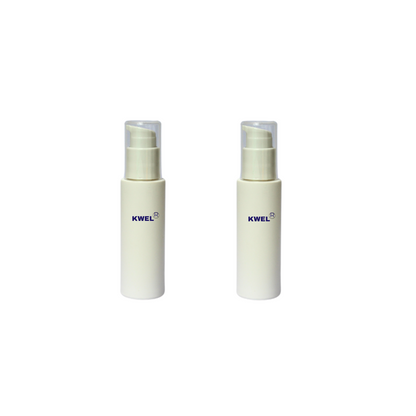 KWEL Airless Pump Bottle 50ML, Empty Refillable Cosmetic, Cream Lotion, Gel, Pump Bottles, Pack of 2