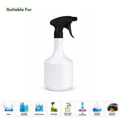 KWEL 1 Litre Heavy Duty Spray Bottle with Adjustable Mist & Jet Nozzle | Multipurpose Trigger Sprayer