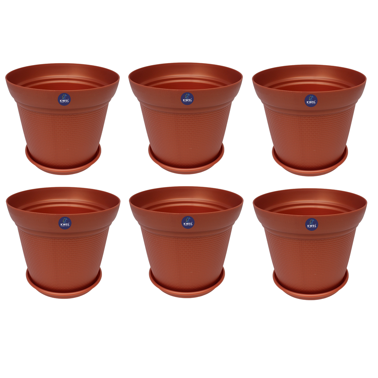 KWEL Aura Planter 8" Pots for Indoor & Outdoor Plants, Home, Office Décor, Color Terracotta.