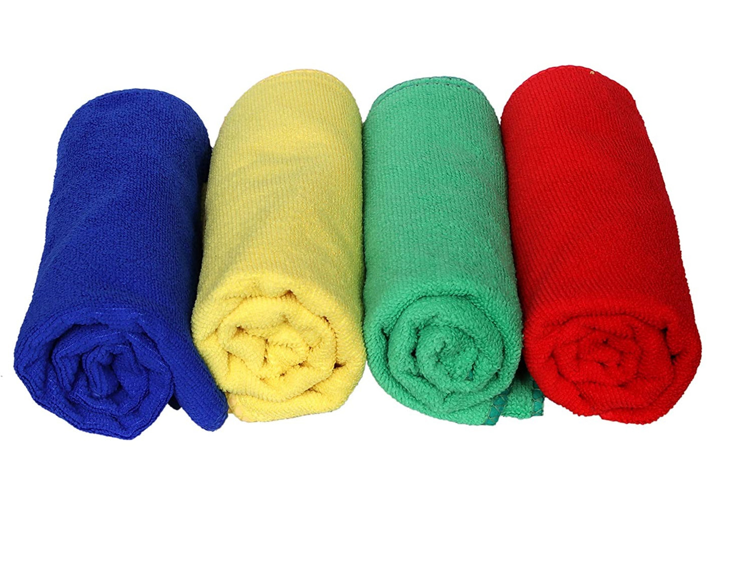 KWEL Microfiber Cloth for Car Bike Cleaning Polishing Washing (40x40 CM 280 GSM) Multi color