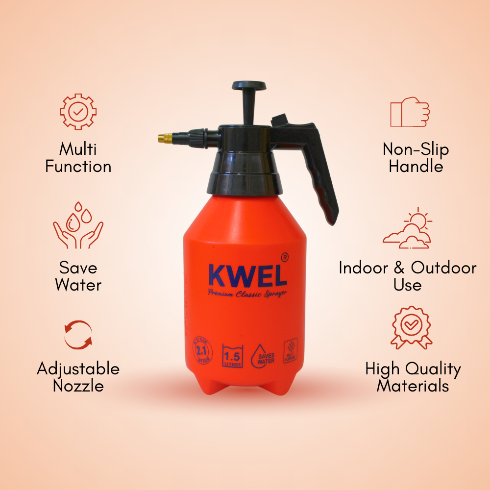 KWEL Classic Premium Garden Sprayer (1.5 Litre)- (Orange) pack of 1