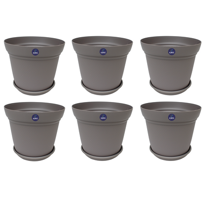 KWEL Aura Planter 12" Pots for Indoor & Outdoor Plants, Home, Office Décor, Color Vintage Khaki