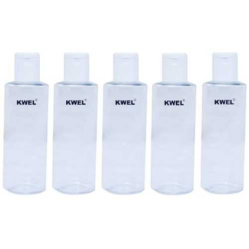 KWEL 300ml Refillable Empty Clear Plastic Sample Mini Bottle With Flip Caps For Fine Drop Liquid Atomizer Sanitizer Air Travel Lotions Beauty Makeup