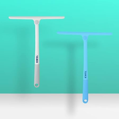 KWEL 360° Rotatable Cleaning Glass Wiper Window Cleaner, Multi-Purpose Silicone Squeegee for Bathroom, Windows, and Car Glass - Pack of 1