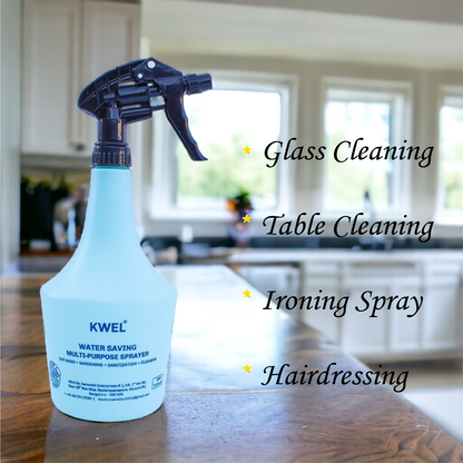 KWEL Spray Bottle Double-Shot Trigger for Gardening Cleaning - Size 1000ML-Aqua(Pack of 2)