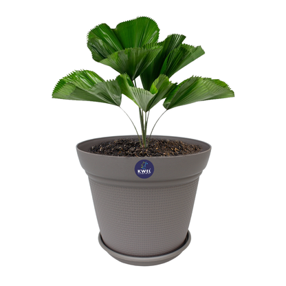 KWEL Aura Planter 12" Pots for Indoor & Outdoor Plants, Home, Office Décor, Color Vintage Khaki