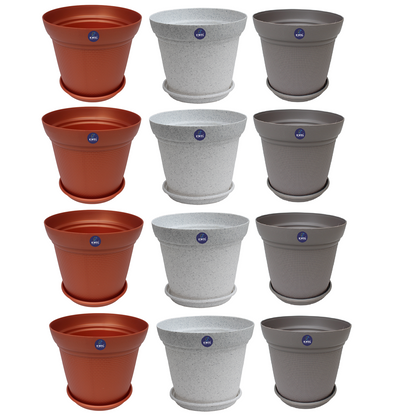 KWEL Aura Planter 8" Pots for Indoor & Outdoor Plants, Home, Office Décor, Multicolor.