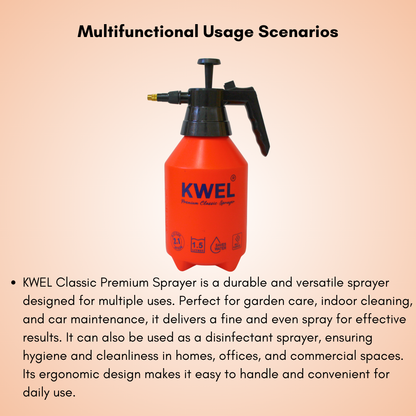 KWEL Classic Premium Garden Sprayer (1.5 Litre)- (Orange) pack of 1
