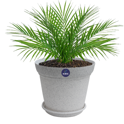 KWEL Aura Planter 12" Pots for Indoor & Outdoor Plants, Home, Office Décor, Color Stone White.