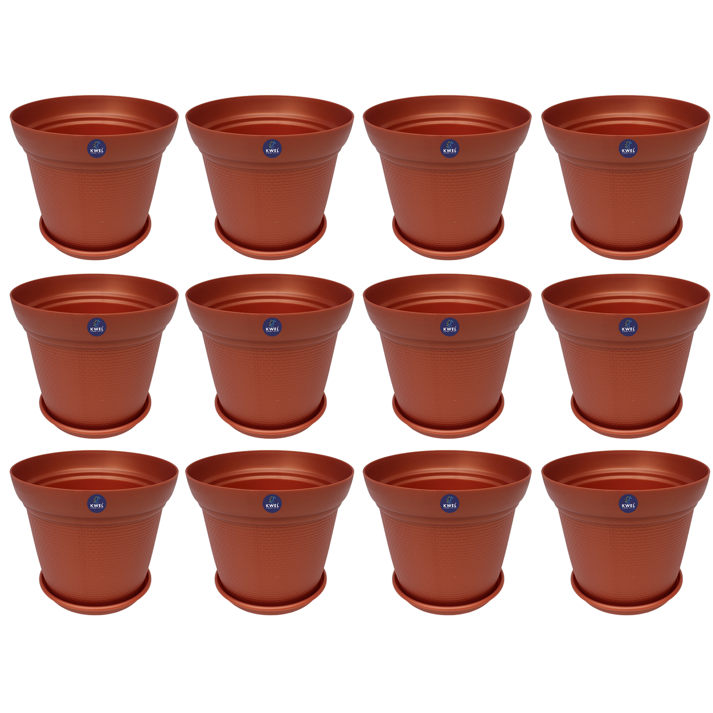 KWEL Aura Planter 8" Pots for Indoor & Outdoor Plants, Home, Office Décor, Color Terracotta.