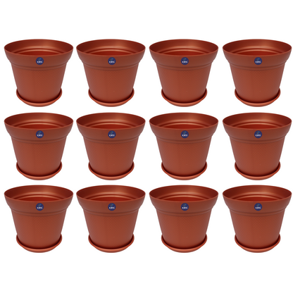 KWEL Aura Planter 8" Pots for Indoor & Outdoor Plants, Home, Office Décor, Color Terracotta.