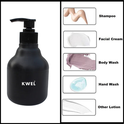 KWEL Empty Refillable Pump Bottles, Durable Refillable Containers for Liquid Soap, Shampoo,Lotions,Sanitizer,Hand wash, 250ml