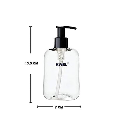 KWEL Empty Plastic Pump Bottles Dispenser, Multipurpose-250ml (Black)