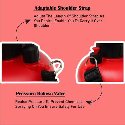 KWEL Compressed Air Pressure Hand Operated Garden Pressure Sprayer 5 Liter Capacity with 75ml Plant Nutrient