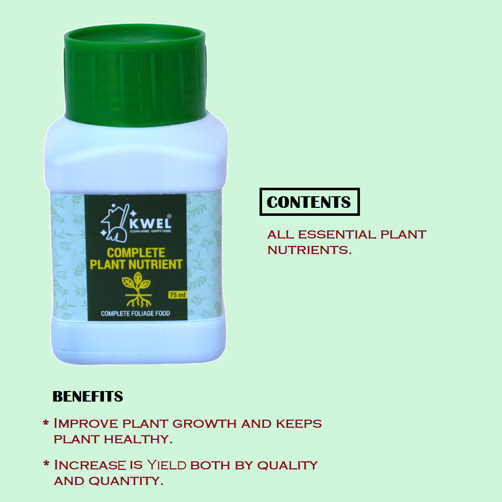 KWEL  Complete Plant Nutrient Contains Essential Plant nutrients 75ml with Organic Pest Controller, Natural Bug Repellent for Aphids 75ml (Pack of 1)