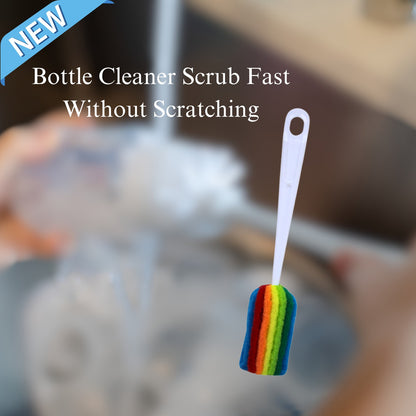 KWEL Bottle Cleaning Brush | Suited for wide mouth bottles - Glass Multicolor (Pack of 2)