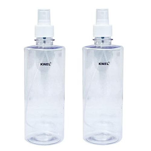 KWEL 500ml Refillable Spray Bottle With Dust Cap For Fine Mist Perfume Atomizer Sanitizer Travel Beauty Makeup Empty Mini Transparent Spray Bottle