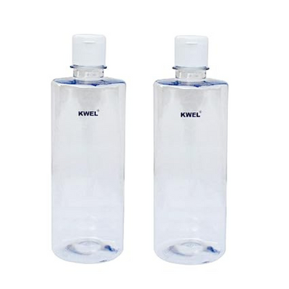 KWEL 500ml Refillable Empty Clear Plastic Sample Mini Bottle With