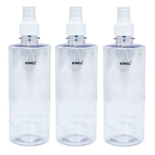 KWEL 500ml Refillable Spray Bottle With Dust Cap For Fine Mist Perfume Atomizer Sanitizer Travel Beauty Makeup Empty Mini Transparent Spray Bottle