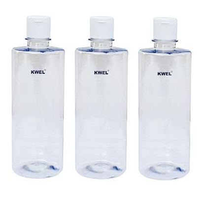 KWEL 500ml Refillable Empty Clear Plastic Sample Mini Bottle With Flip Caps For Fine Drop Liquid Atomizer Sanitizer Air Travel Lotions Beauty Makeup