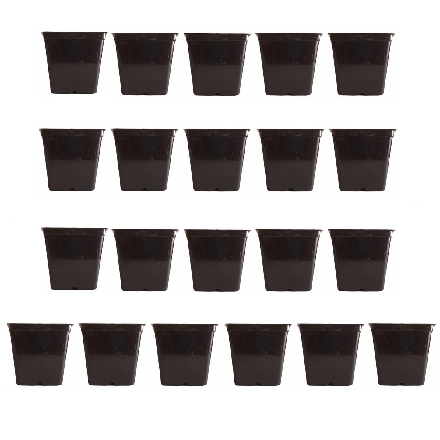 KWEL Square Nursery Pot 5inch Plastic Black Colour