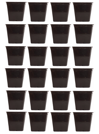 KWEL Square Nursery Pot 5inch Plastic Black Colour