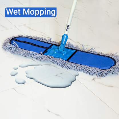 KWEL Dry Floor Mop Set 24 inch for Cleaning With Combo Rotatable Glass wiper