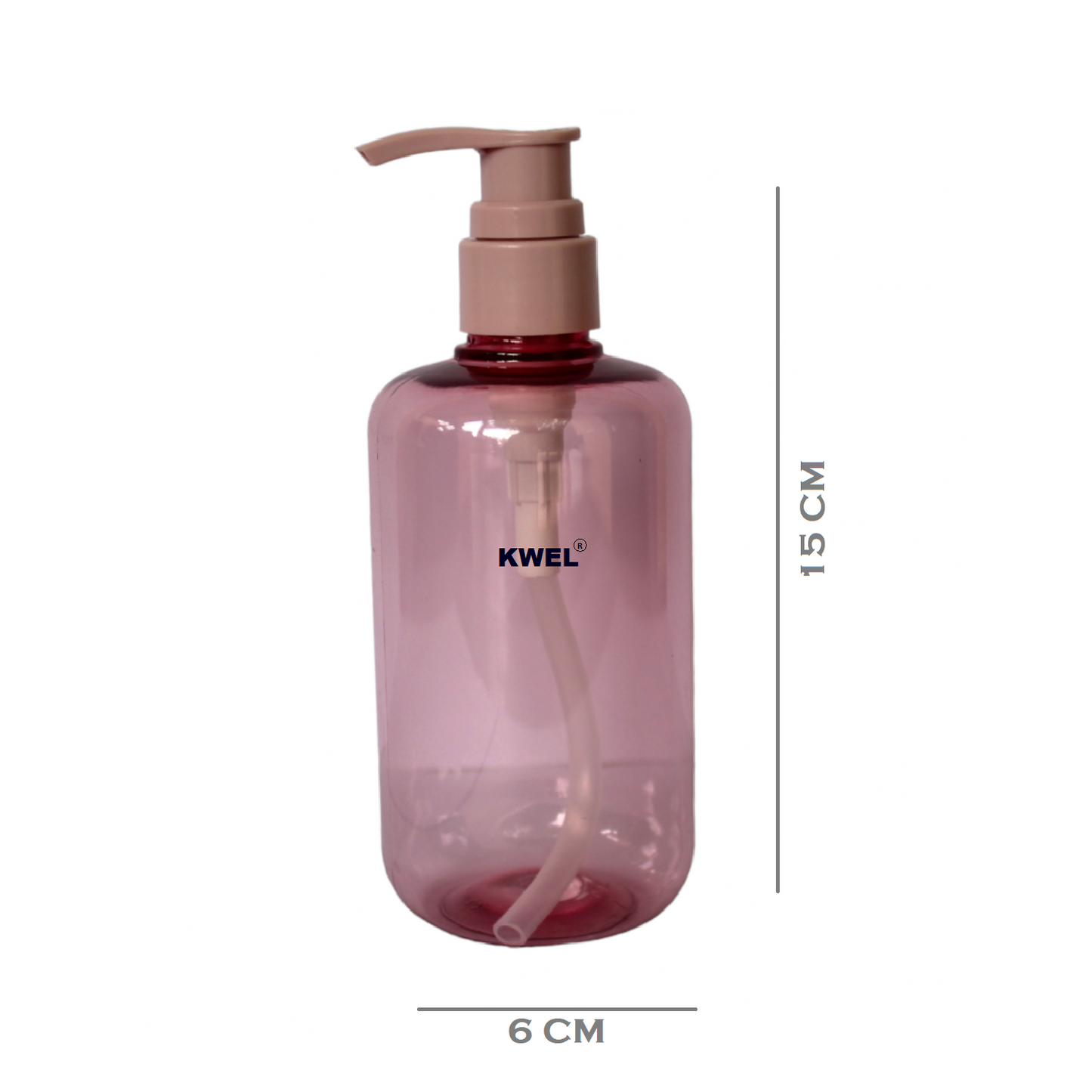 KWEL 300ml Lotion Pump Bottle Dispenser, Refillable Containers for Liquids,(Burgundy)