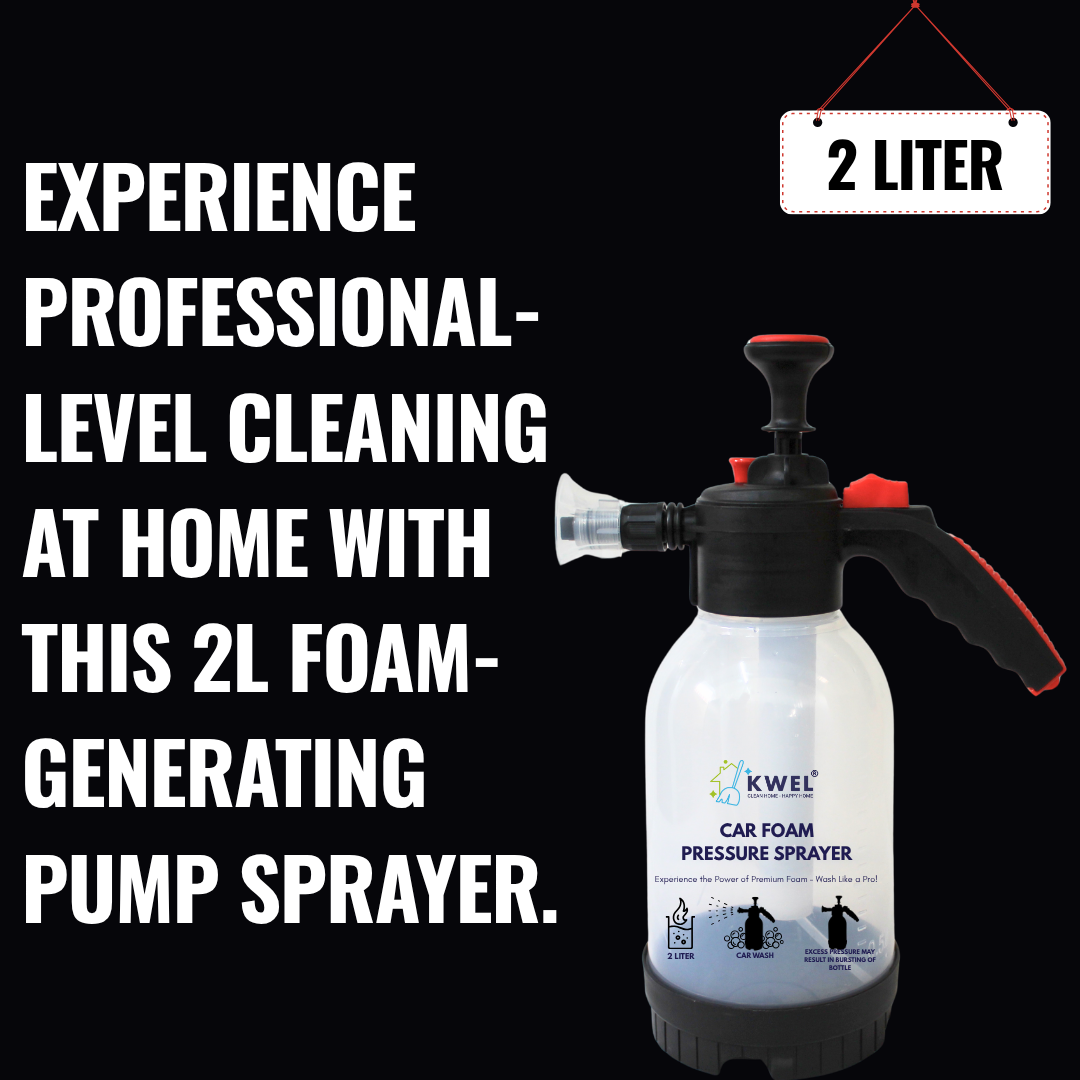 KWEL Foam Pump Sprayer 2 Litter with 100ml Car Shampoo (Pack of 1) – H –  Kwel Shop