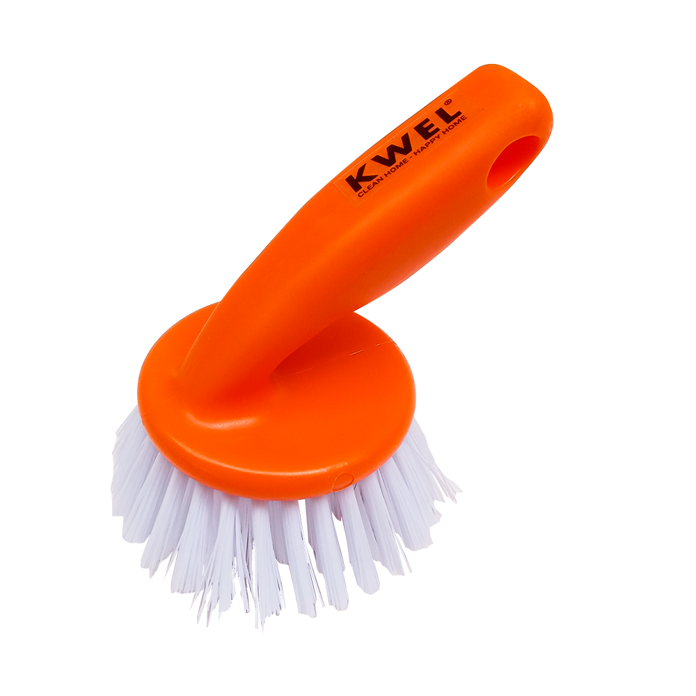 KWEL Multipurpose Cleaning Brush| Sink, Wash Basin Cleaning Brush with Plastic Handle/Nylon Brush| (Pack of 2)